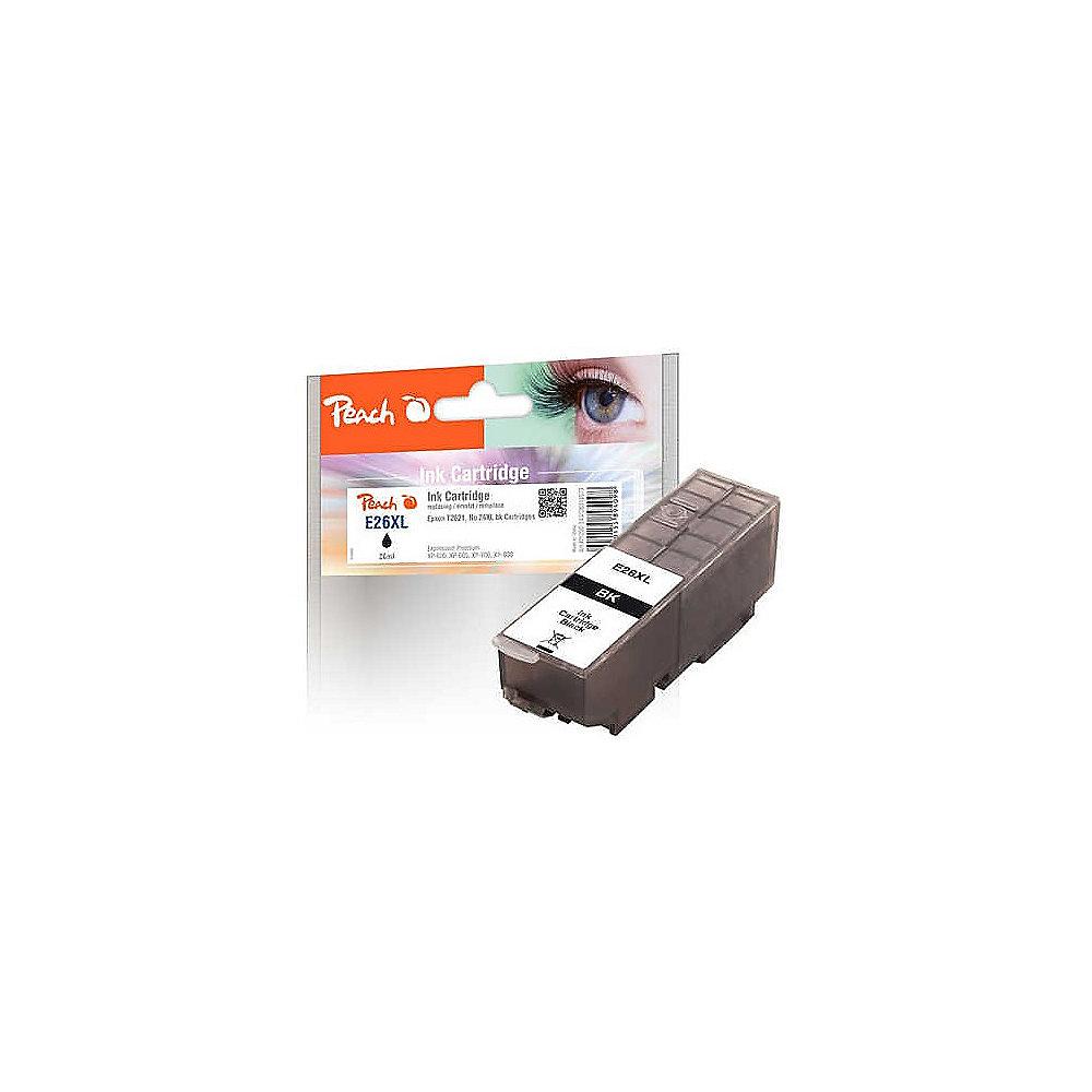 Peach PI200-243 Tintenpatrone schwarz kompatibel Epson T2621 No. 26XL XP-600