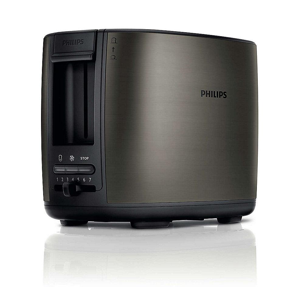 Philips HD2628/80 2-Schlitz-Toaster Edelstahl-Titangrau