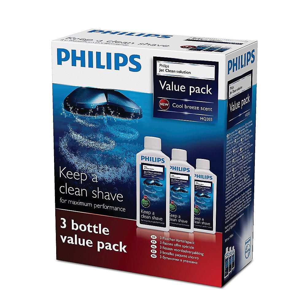 Philips HQ203/50 Jet Clean Reinigungsflüssigkeit (3 x 300 ml), Philips, HQ203/50, Jet, Clean, Reinigungsflüssigkeit, 3, x, 300, ml,