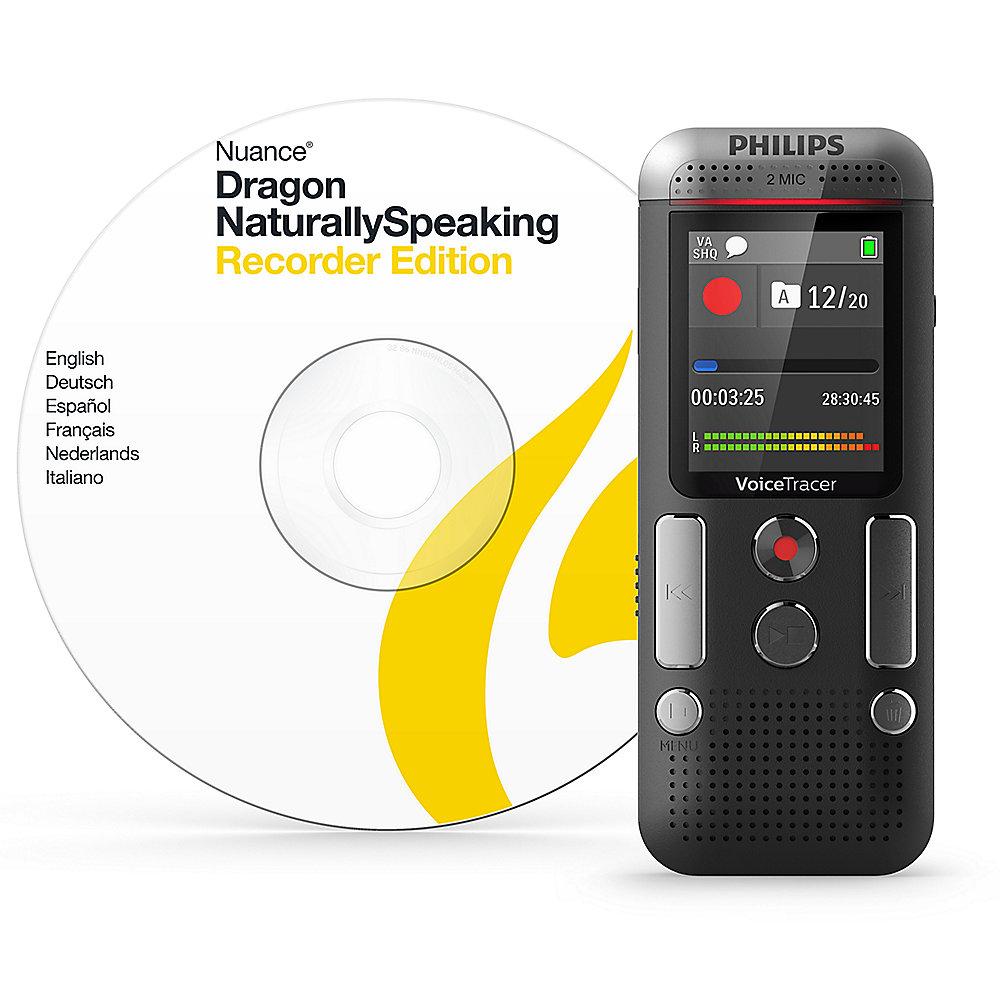 Philips Voice Tracer DVT2710 Digitales Diktiergerät mit Stimmaktivierung
