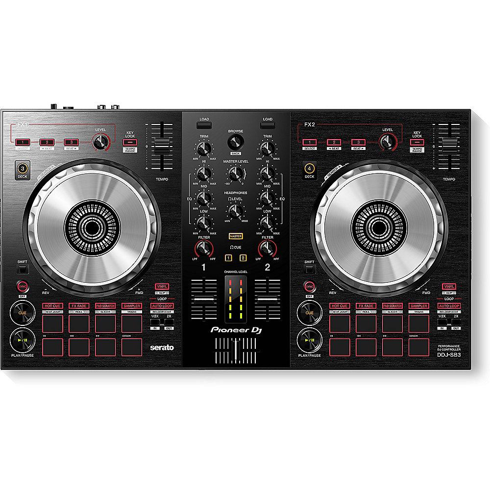 Pioneer DJ DDJ-SB3 2 Channel Controller für Serato DJ, schwarz