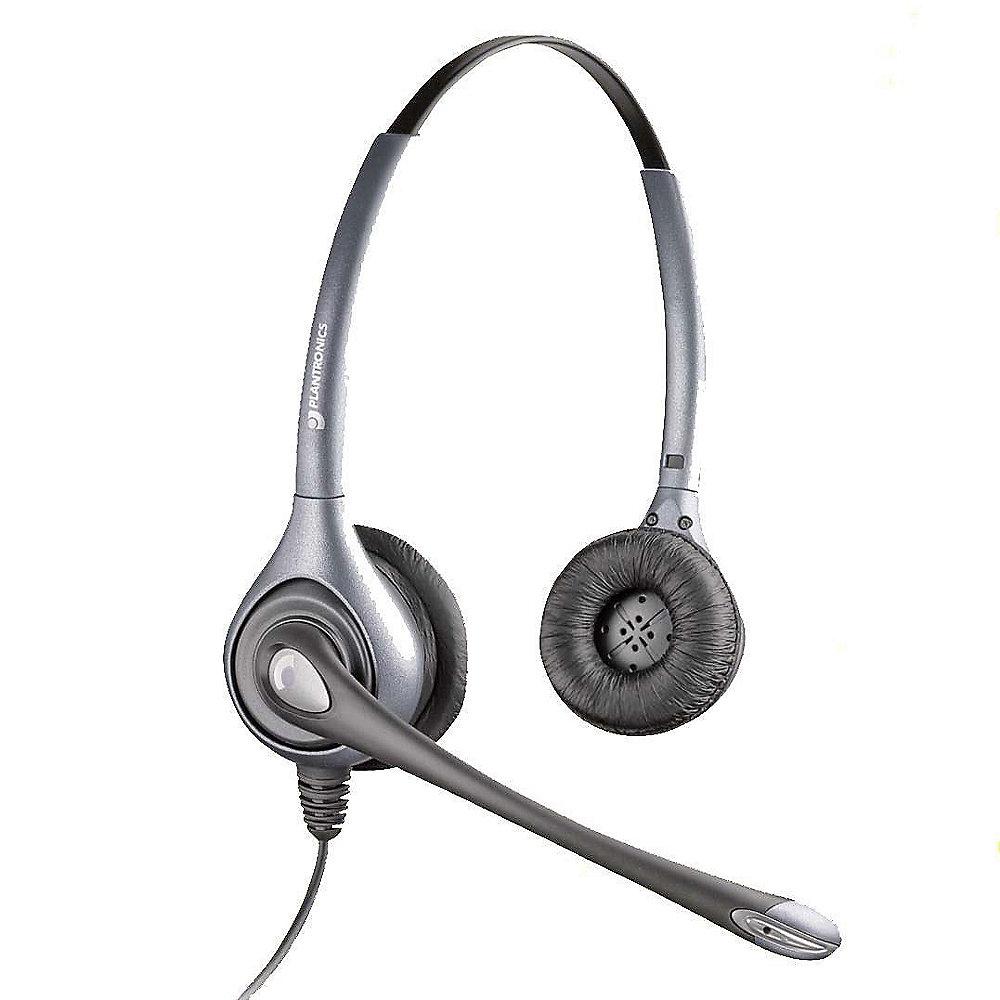 Plantronics HW361N/A SupraPlus Silver Duo schnurgebunde Headset