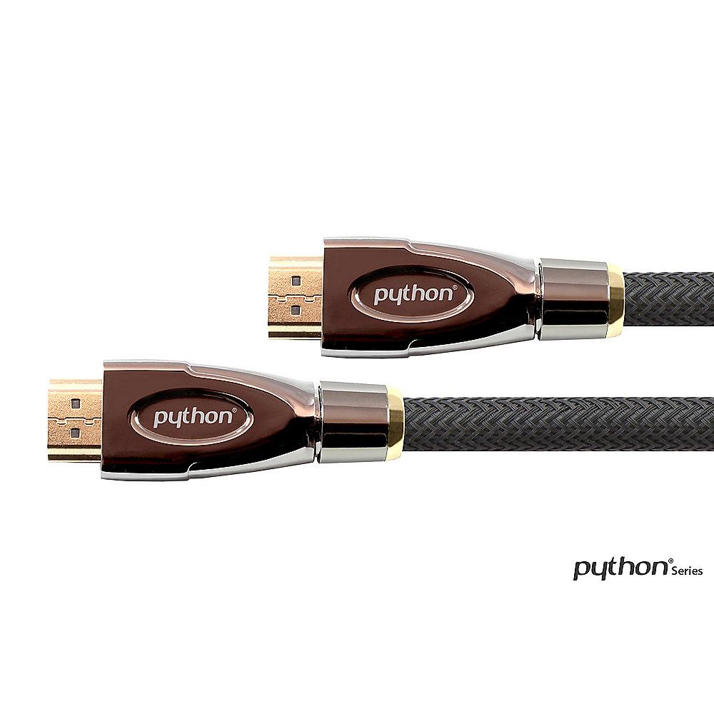 PYTHON HDMI 2.0 Kabel 5m Ethernet 4K*2K UHD vergoldet OFC schwarz