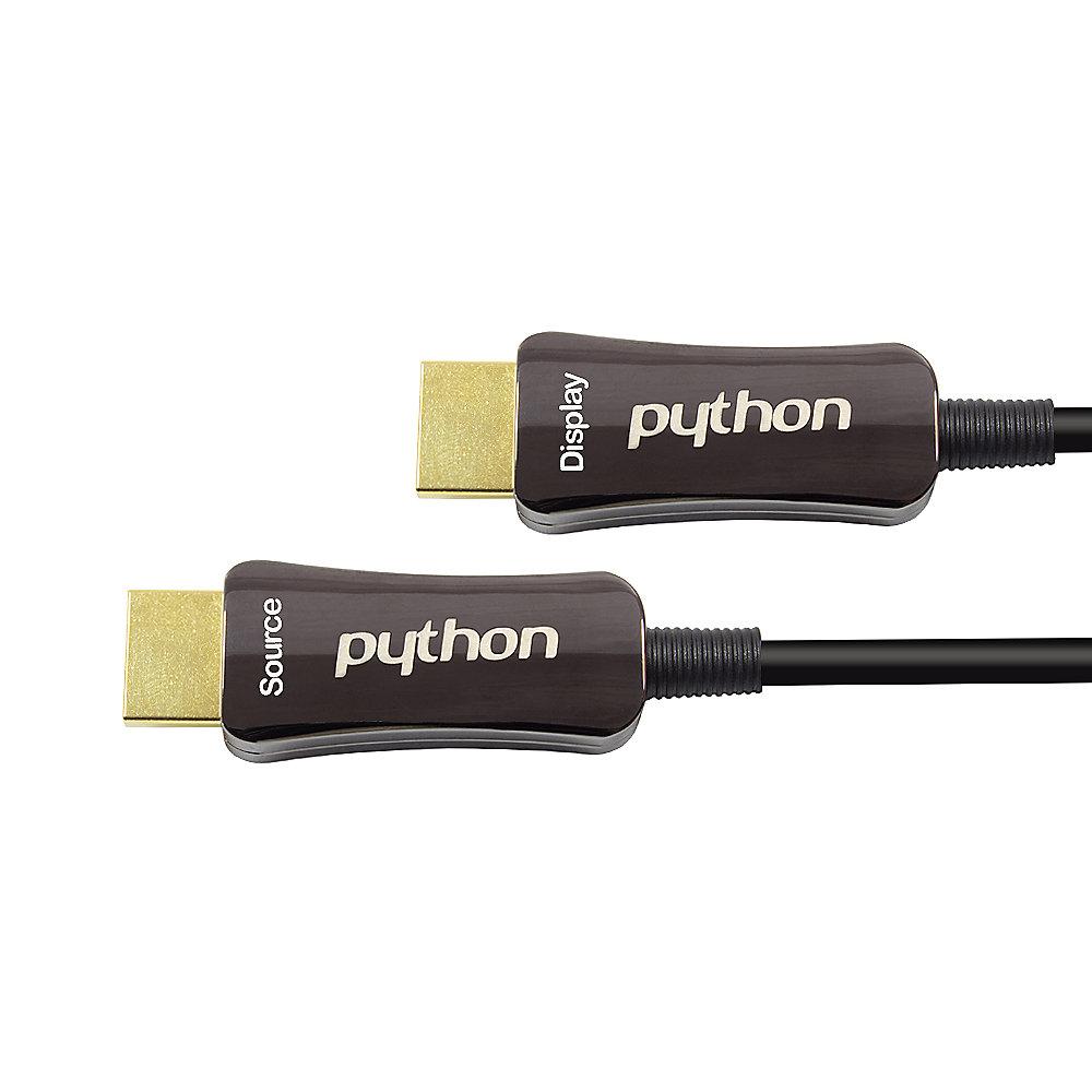 PYTHON Optisches Hybrid HDMI 2.0 Kabel 2m 4K*2K UHD vergoldet OFC schwarz, PYTHON, Optisches, Hybrid, HDMI, 2.0, Kabel, 2m, 4K*2K, UHD, vergoldet, OFC, schwarz