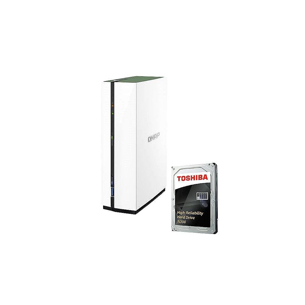 QNAP TS-128A NAS System 1-Bay 4TB inkl. 1x 4TB Toshiba HDWQ140UZSVA