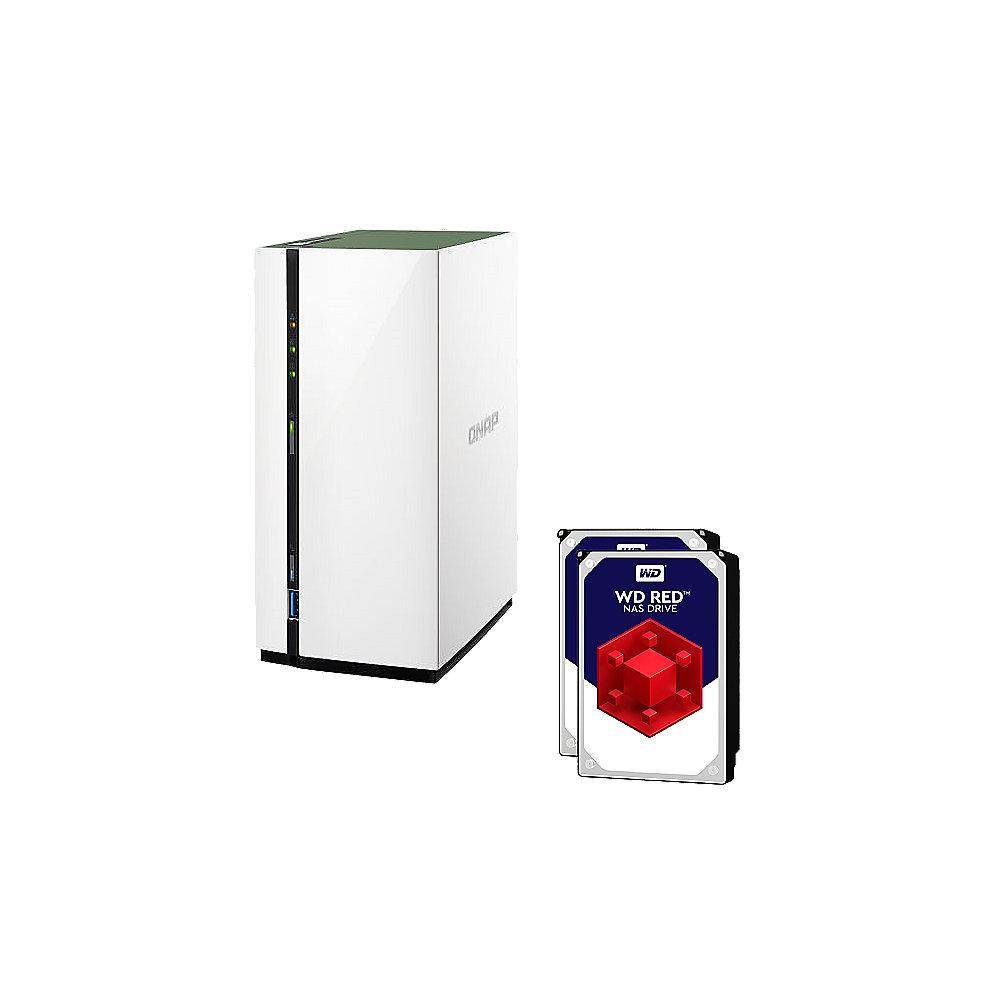 QNAP TS-228A NAS System 2-Bay 4TB inkl. 2x 2TB WD RED WD20EFRX