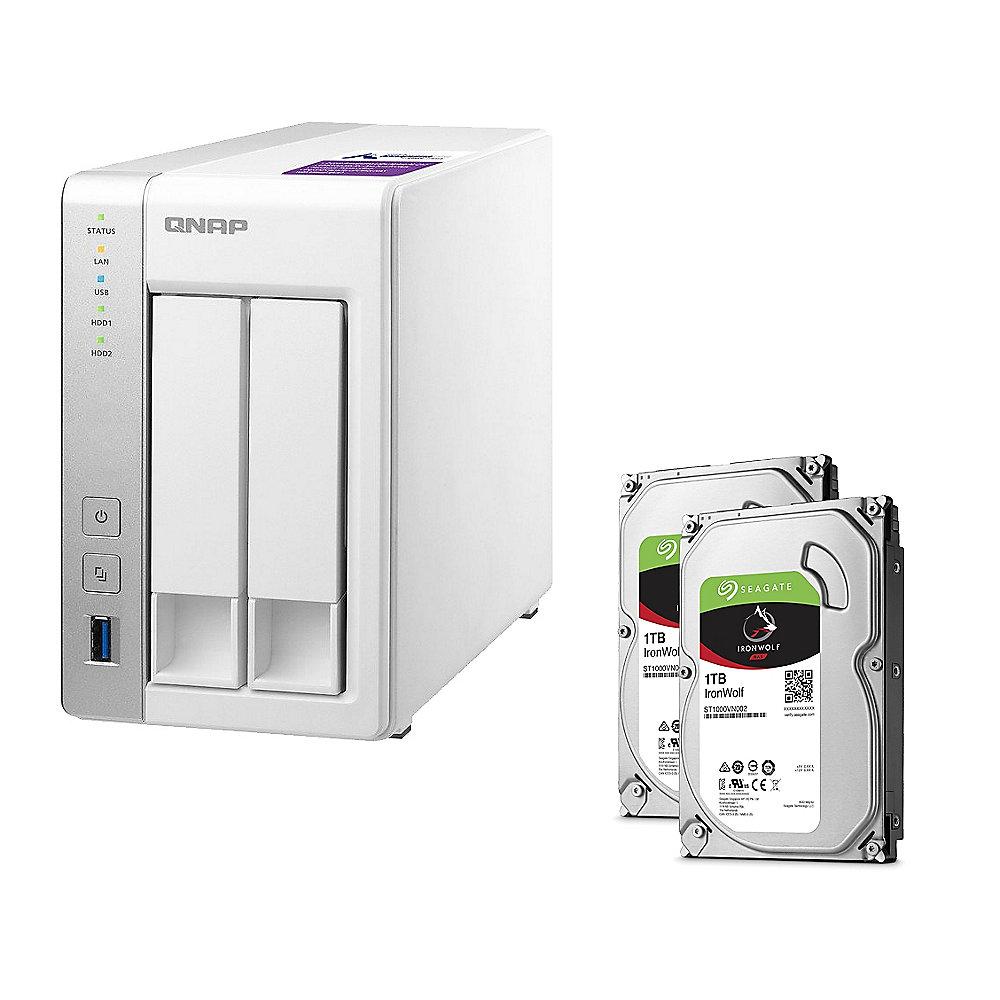 QNAP TS-231P NAS System 2-Bay 2TB inkl. 2x 1TB Seagate ST1000VN002