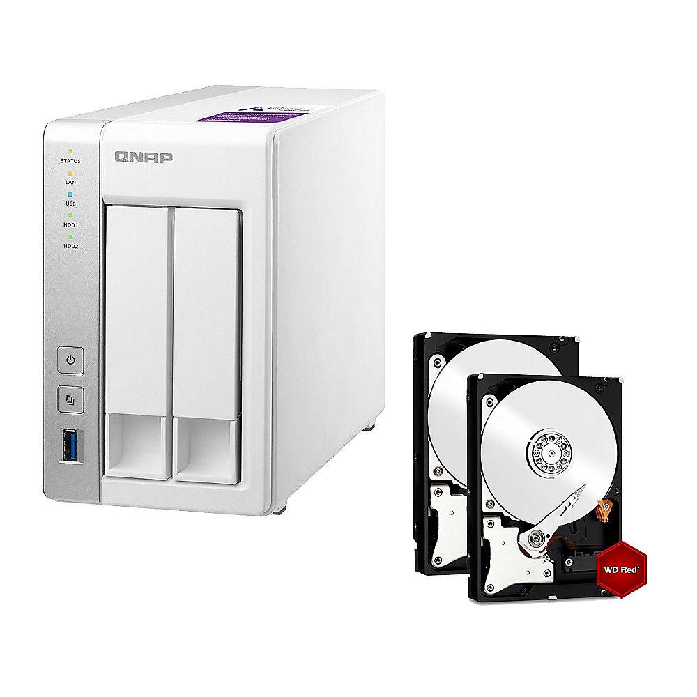 QNAP TS-231P NAS System 2-Bay 6TB inkl. 2x 3TB WD RED WD30EFRX