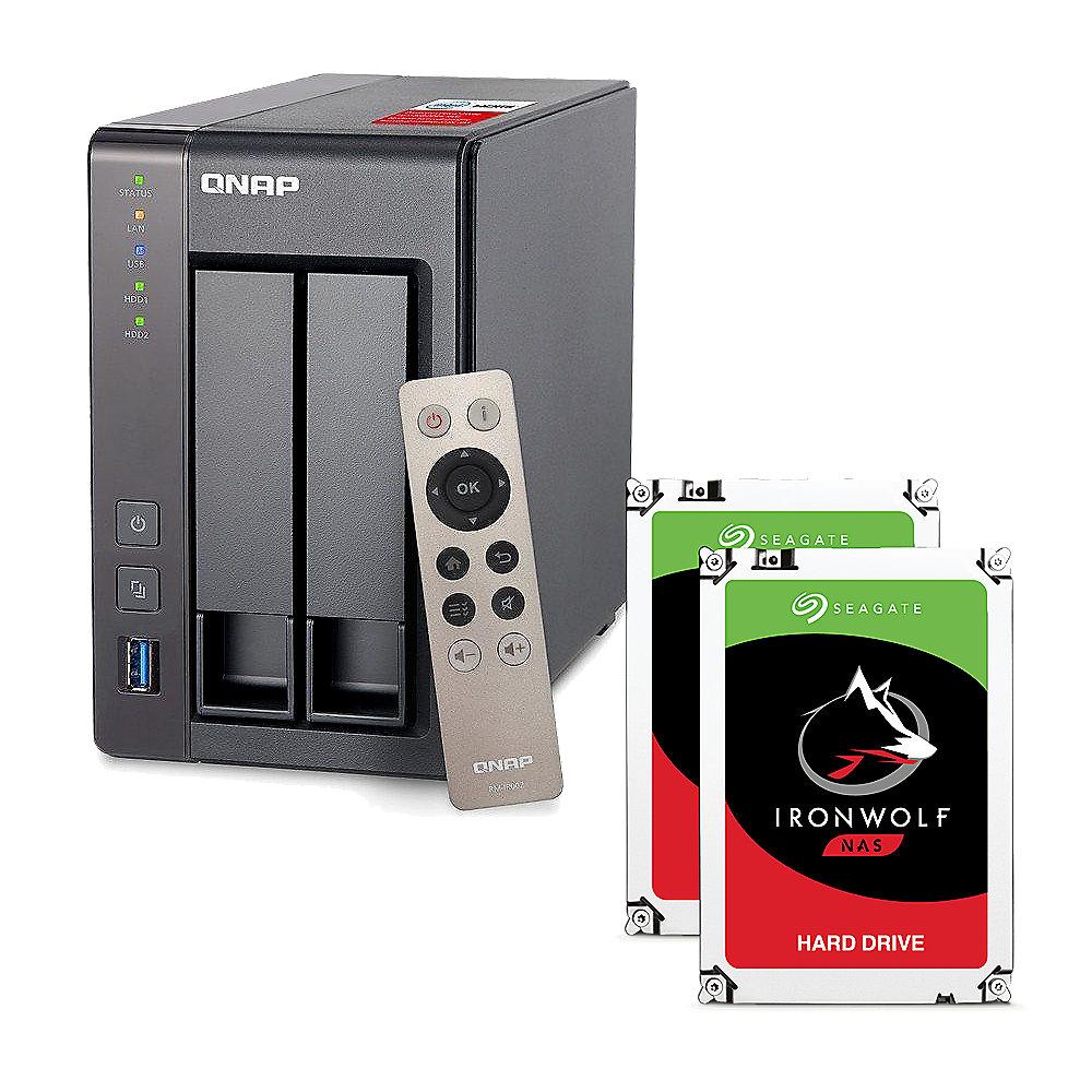 QNAP TS-251 -8G NAS System 2-Bay 12TB inkl. 2x 6TB Seagate ST6000VN0033