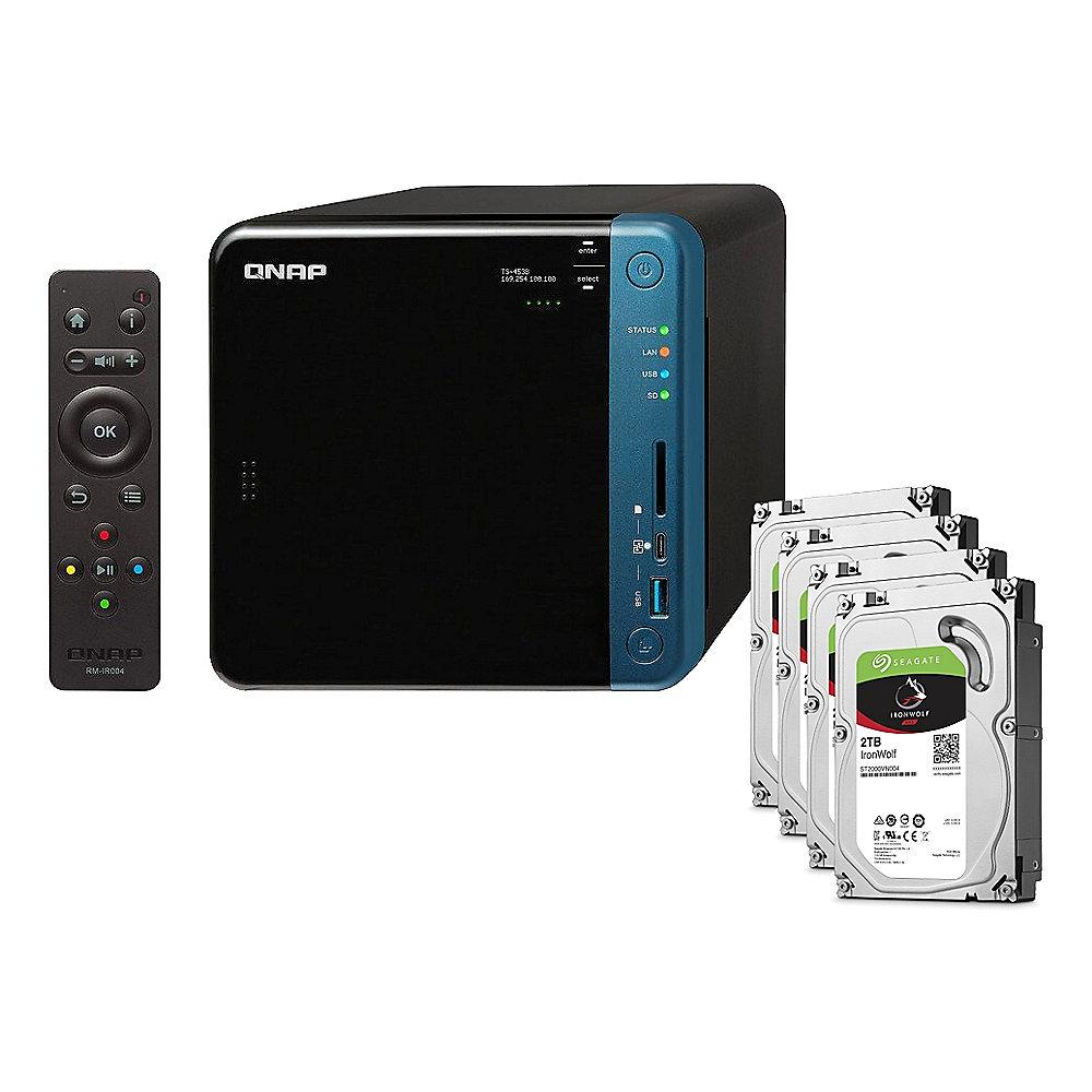 QNAP TS-453B-8G NAS System 4-Bay 8TB inkl. 4x 2TB Seagate ST2000VN004