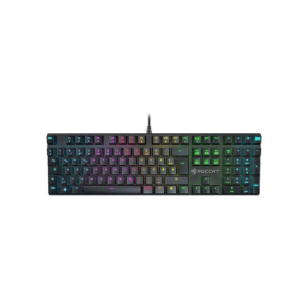 ROCCAT Suora FX Gaming Tastatur DE RGB rahmenlos mechanisch schwarz ROC-12-250