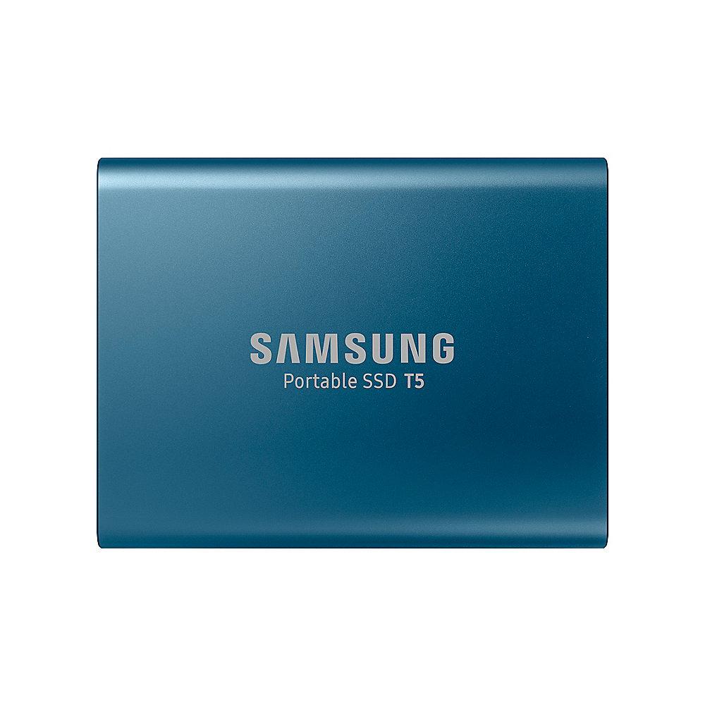 Samsung Portable SSD T5 250GB USB3.1 Gen2 Typ-C blau, Samsung, Portable, SSD, T5, 250GB, USB3.1, Gen2, Typ-C, blau