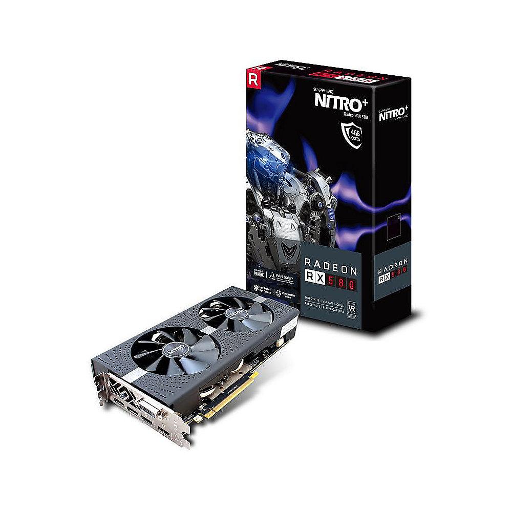 Sapphire AMD Radeon RX 580 Nitro  OC 4GB Grafikkarte 2xHDMI/2xDP/DVI-D
