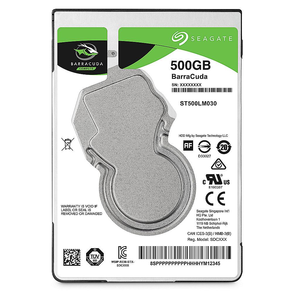 Seagate BarraCuda HDD ST500LM030 - 500GB 5400rpm 128MB 2.5zoll SATA600