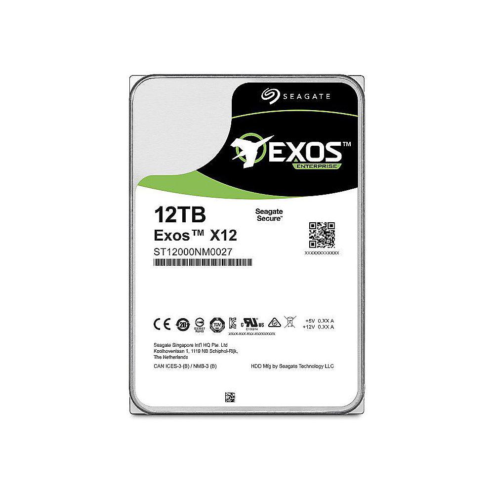 Seagate Exos X12 ST12000NM0017 - 12TB 7200rpm 256MB 512E SED 3.5zoll SATA600