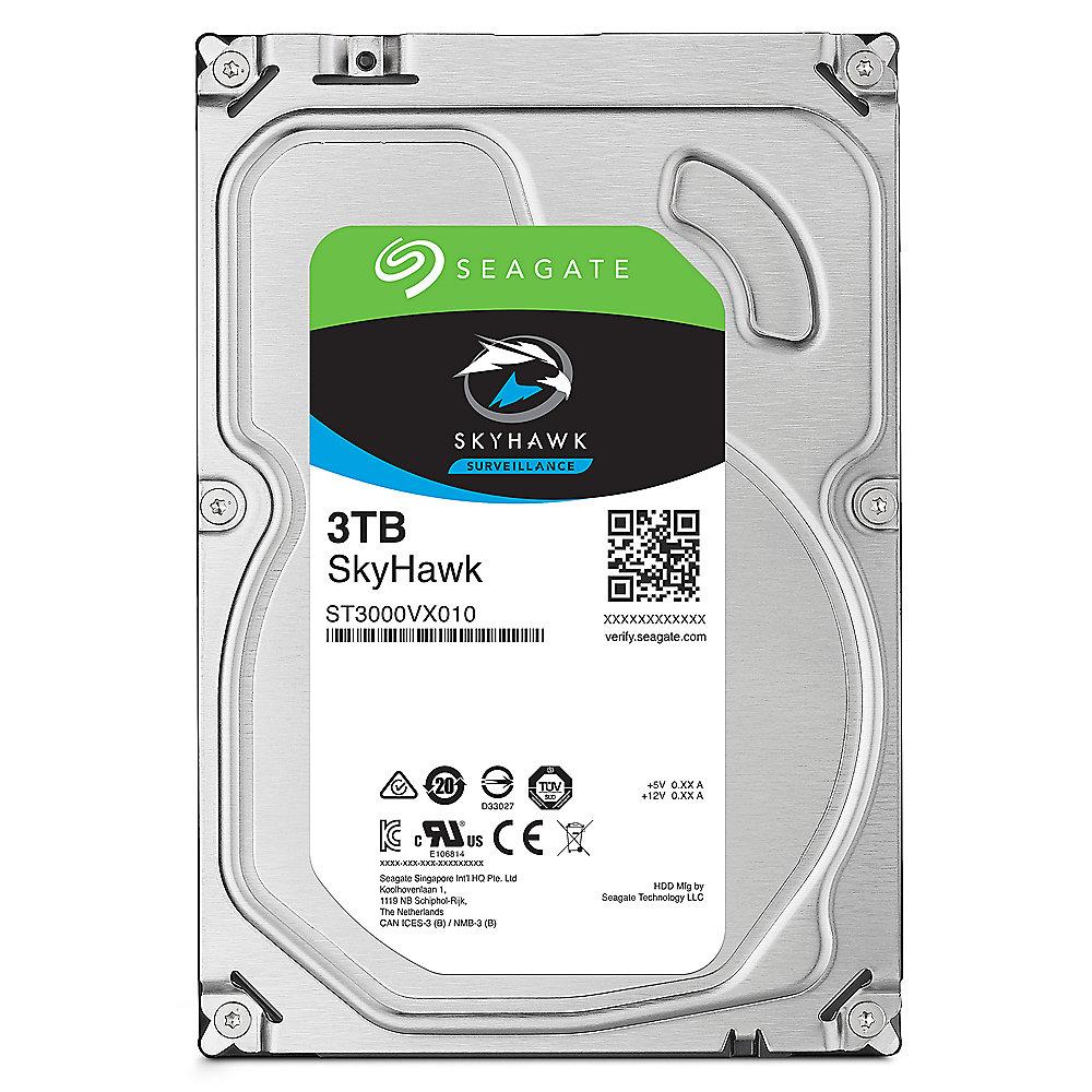 Seagate SkyHawk HDD ST3000VX010 - 3TB 5900rpm 64MB 3.5zoll SATA600, Seagate, SkyHawk, HDD, ST3000VX010, 3TB, 5900rpm, 64MB, 3.5zoll, SATA600