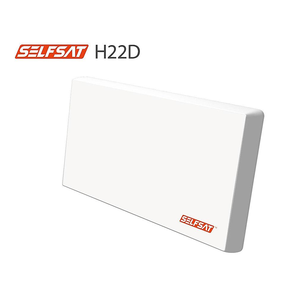 Selfsat H22D4 Flachantenne mit austauschbarem Quad-LNB
