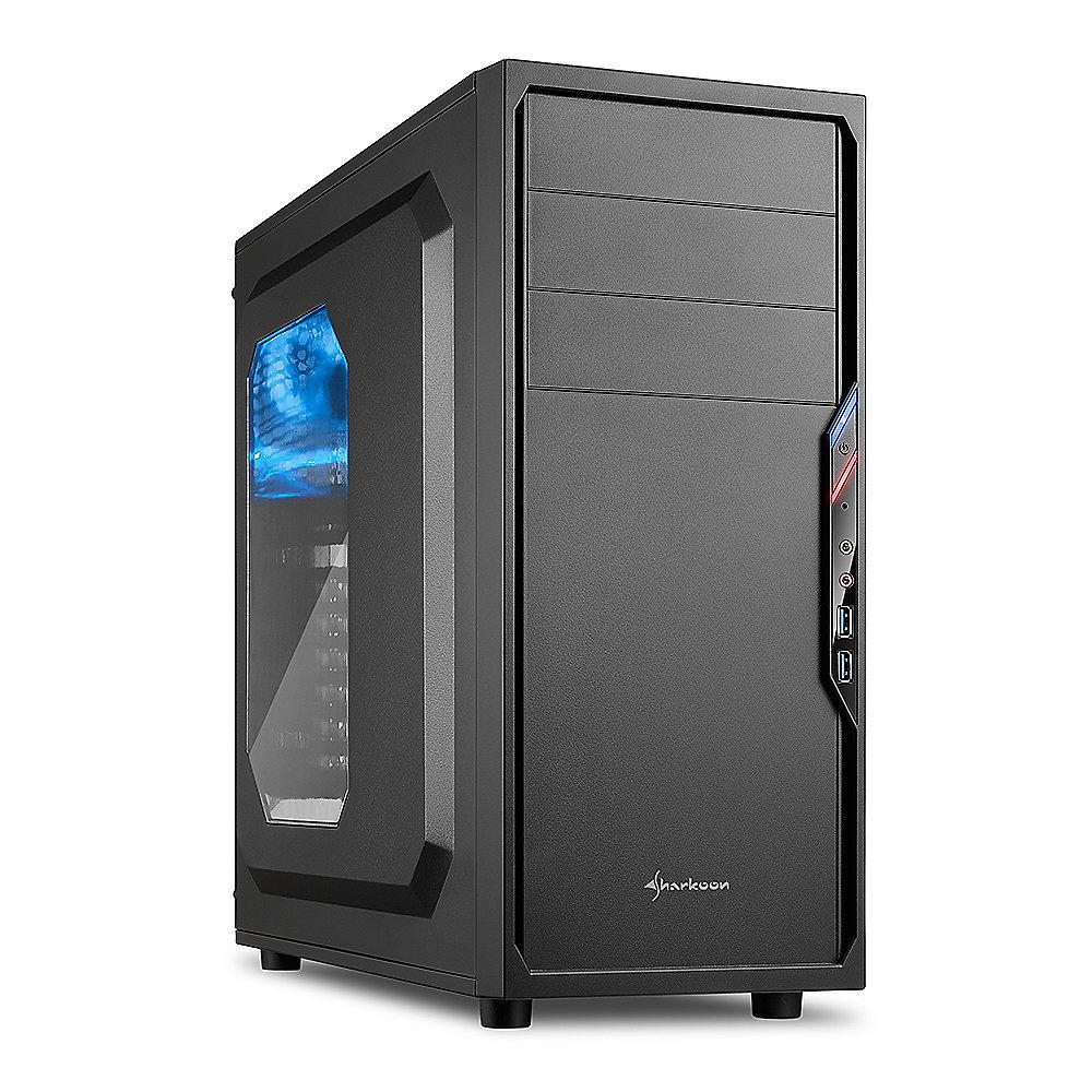 Sharkoon VS4-W Midi-Tower ATX Gehäuse USB3.0 mit Seitenfenster schwarz