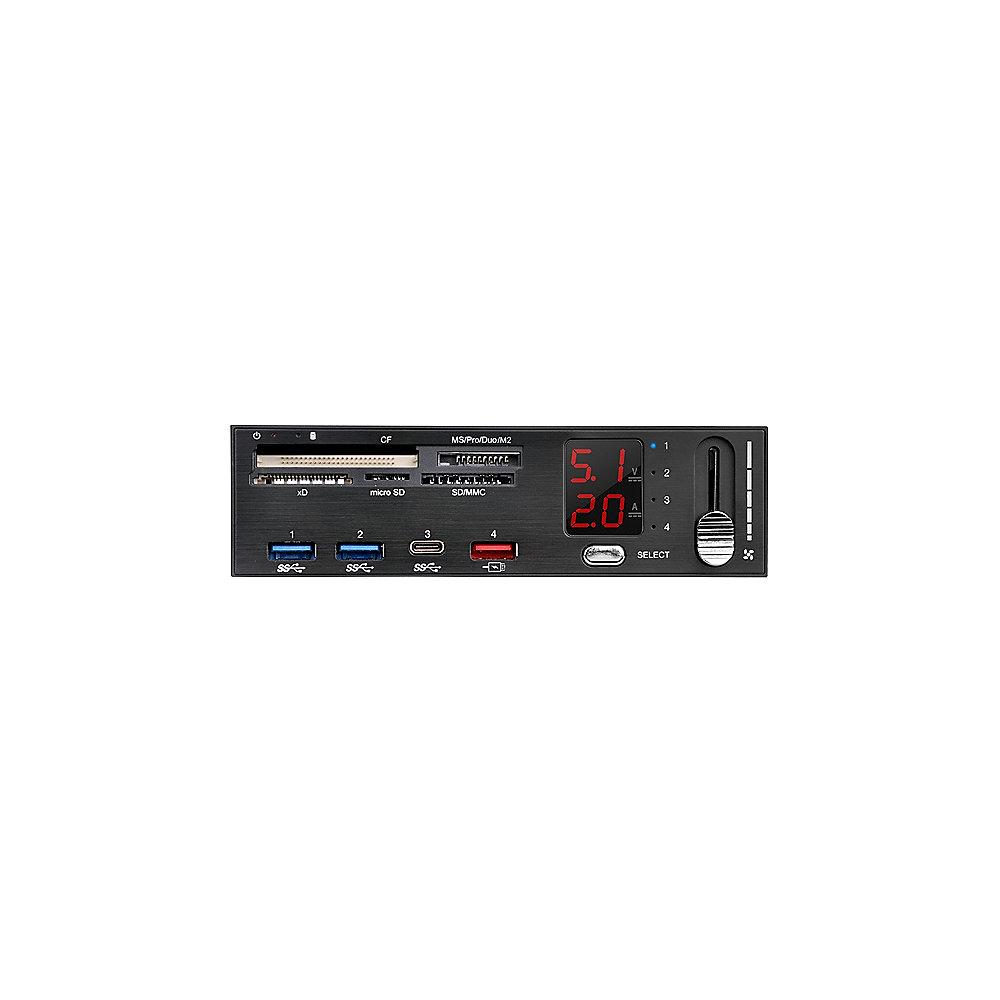 Silverstone SST-FP59B Frontpanel 5,25", Cardreader, USB 3.1 (C), Lüftersteuerung
