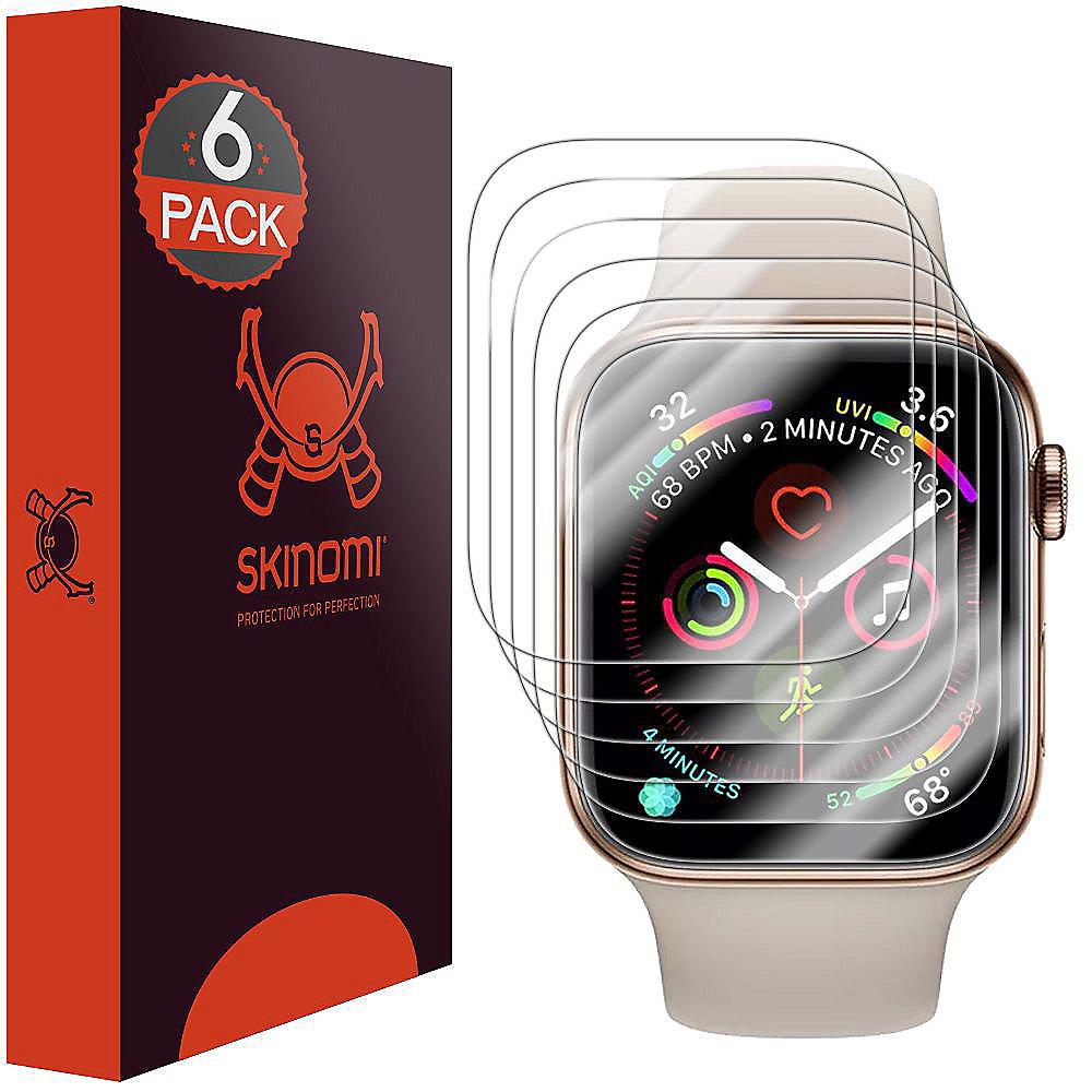 Skinomi Apple Watch Series 4 40mm Displayschutzfolie Edge to Edge 6er Pack