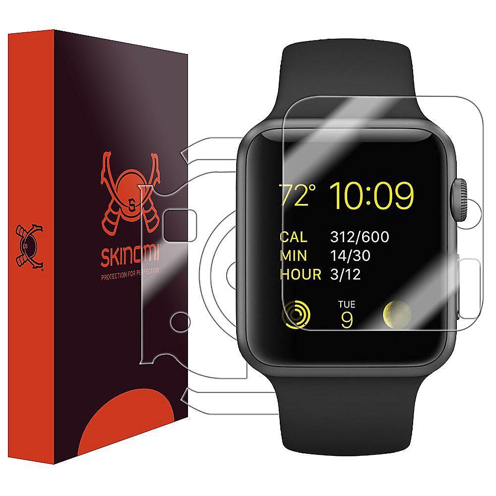 Skinomi TechSkin - Schutzfolie für Apple Watch 38mm (6er Pack)