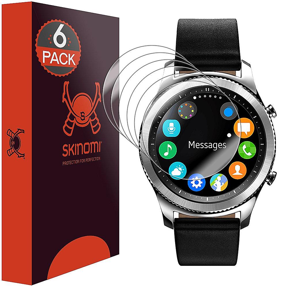 Skinomi TechSkin - Schutzfolie für Samsung Gear S3 Classic (6er Pack)
