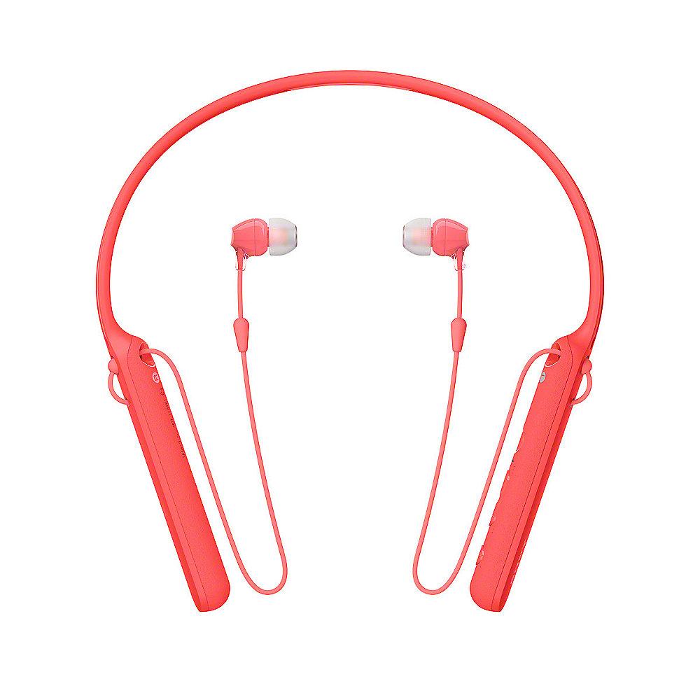 Sony WI-C400 Bluetooth In Ear Kopfhörer Neckband NFC Headset rot