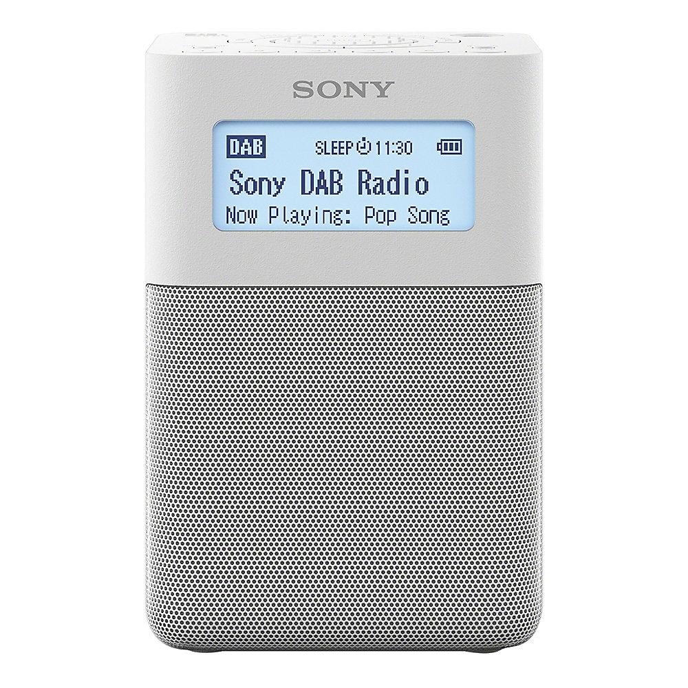 Sony XDR-V20DW Digitalradio DAB /FM integrierter Akku weiß