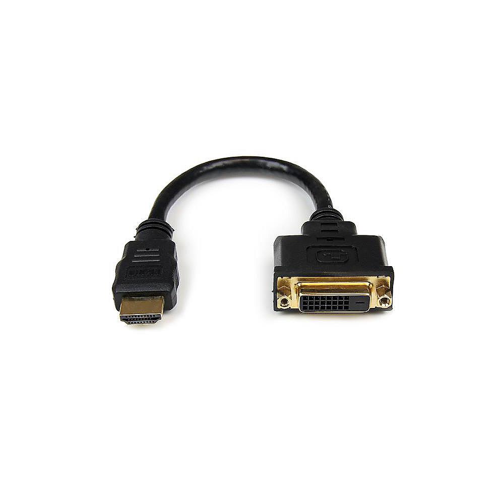 Startech HDMI zu DVI-D Kabel 0,2m St./Bu. vergoldet schwarz, Startech, HDMI, DVI-D, Kabel, 0,2m, St./Bu., vergoldet, schwarz