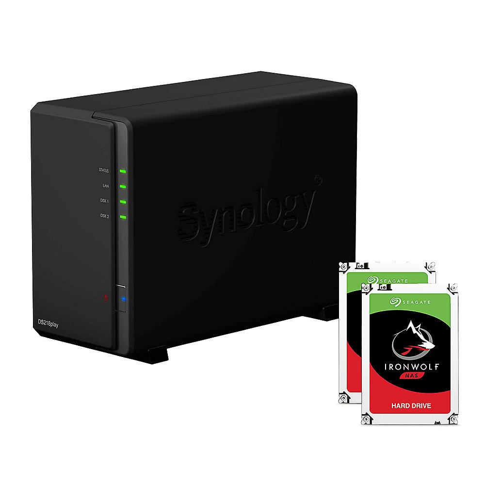 Synology DS218play NAS System 2-Bay 4TB inkl. 2x 2TB Seagate ST2000VN004