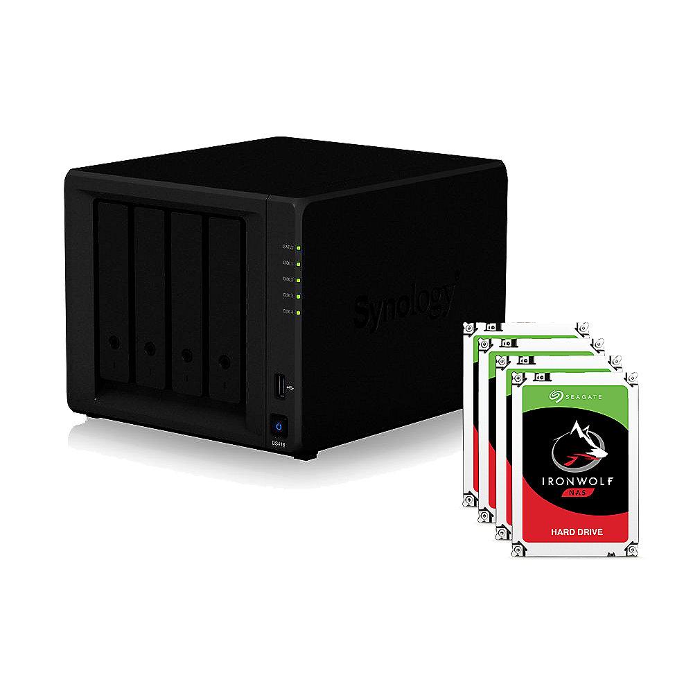 Synology DS418 NAS System 4-Bay 16TB inkl. 4x 4TB Seagate ST4000VN008