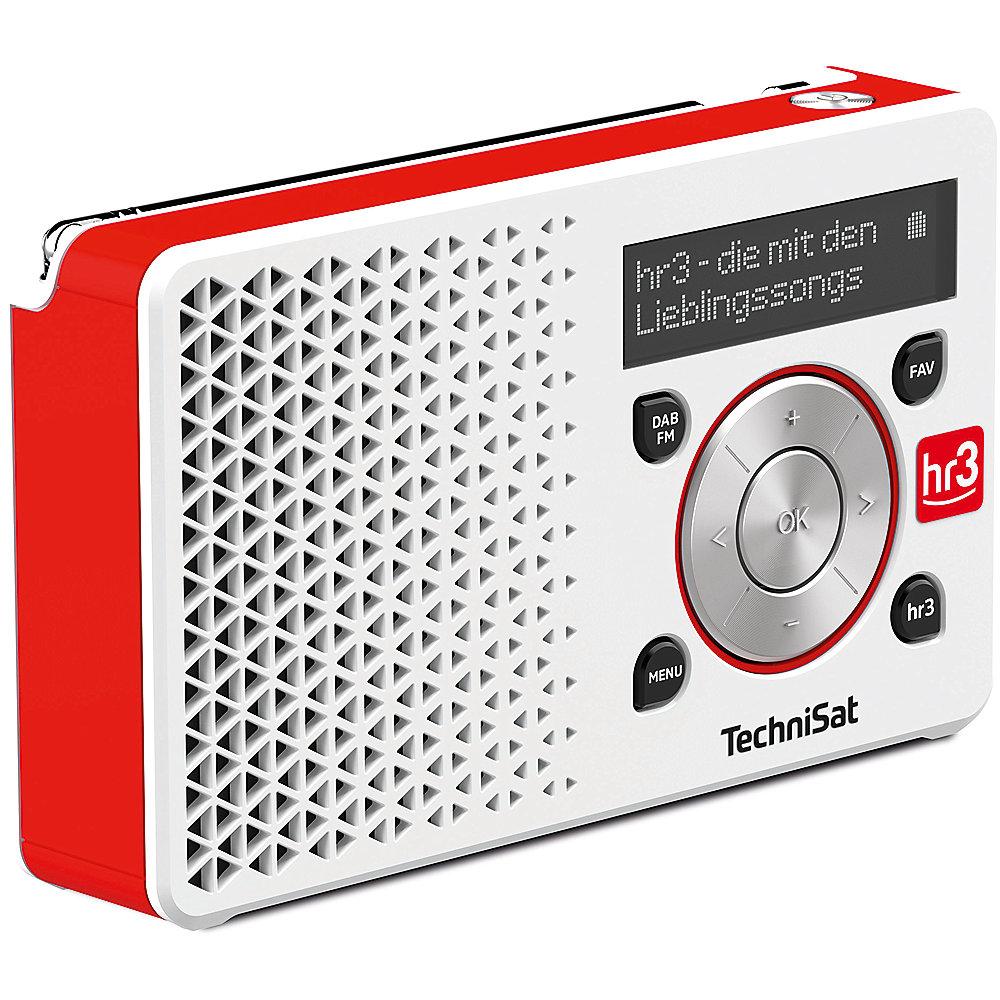 Technisat DIGITRADIO 1, hr3 Edition, weiß/rot UKW/DAB  mit Akku Netzteil