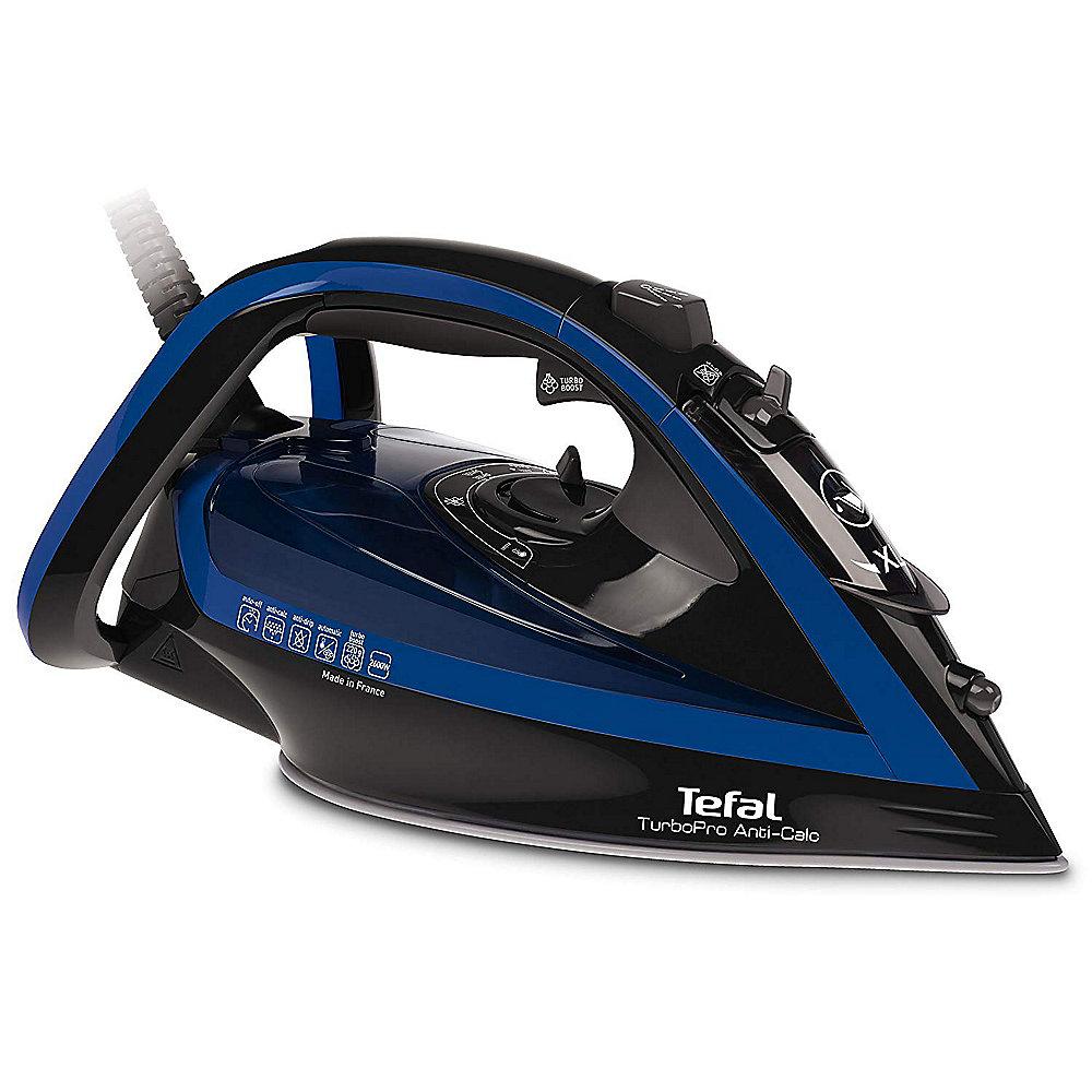 Tefal FV 5648 Turbo Pro Anticalc Dampfbügeleisen dunkelgrau/blau