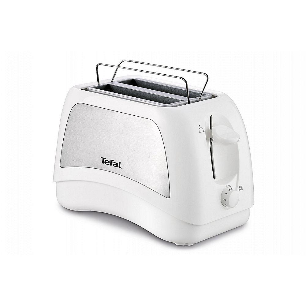 Tefal TT131E Toaster Delfini Plus 870W weiß / Edelstahl, Tefal, TT131E, Toaster, Delfini, Plus, 870W, weiß, /, Edelstahl