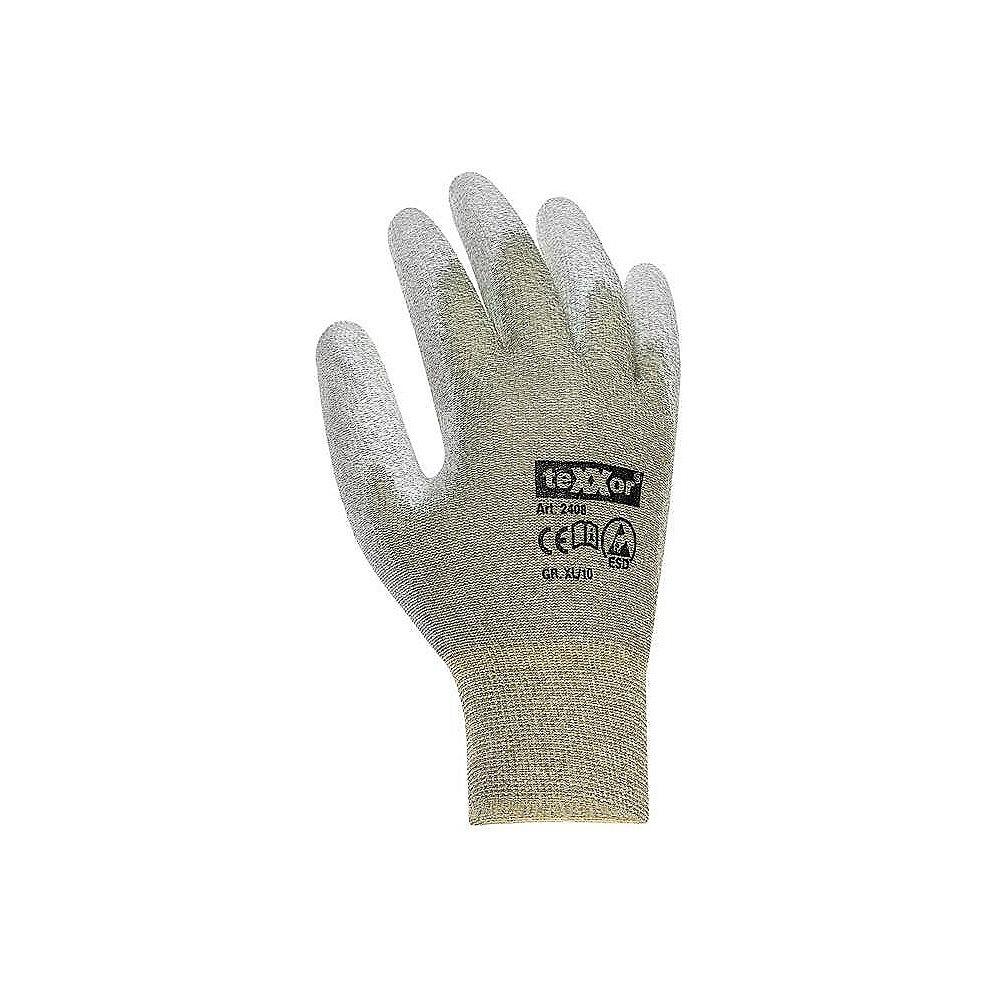 teXXor Antistatik Handschuhe Kupferfaser, PU-beschichtet, L