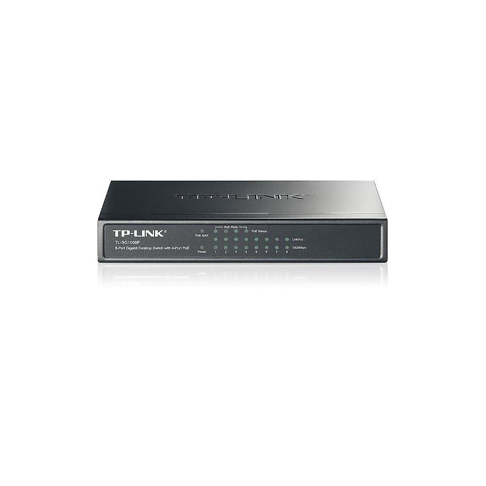 TP-LINK TL-SG1008P 8x Port Desktop Gigabit unmanaged Switch mit 4x PoE