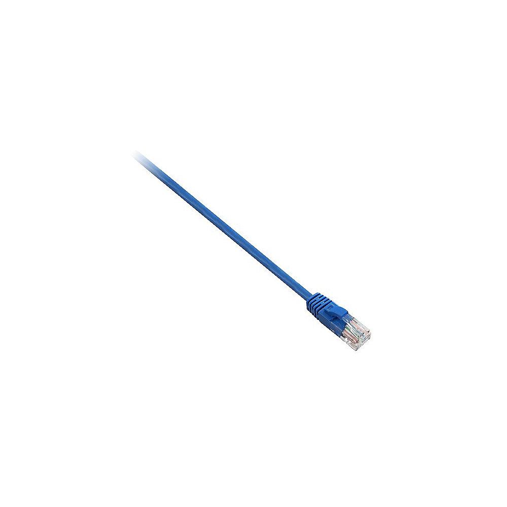 V7 Patch Netzwerkkabel RJ45 UTP CAT5e 0,5m blau