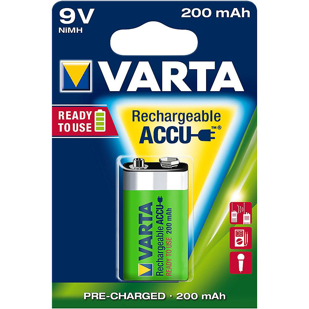 VARTA Ready2Use Akku 9V E-Block HR22 1er Blister (200mAh), VARTA, Ready2Use, Akku, 9V, E-Block, HR22, 1er, Blister, 200mAh,