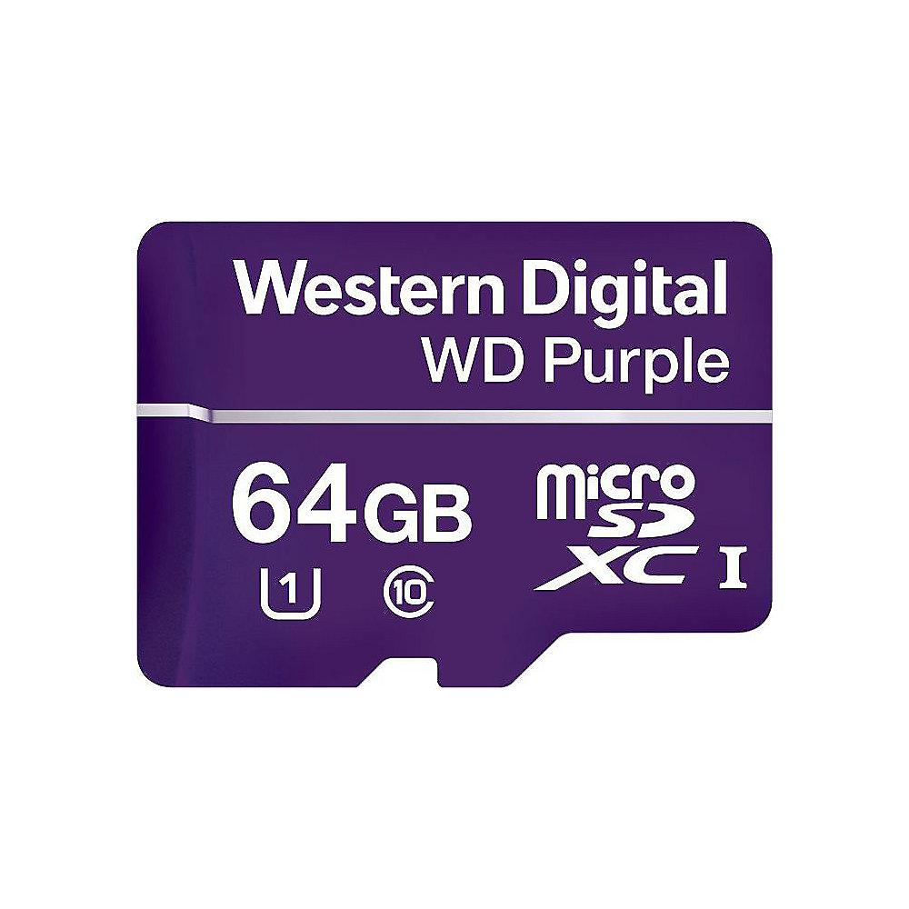 WD Purple 64 GB microSDXC Speicherkarte (50 MB/s, Class 10, U1)
