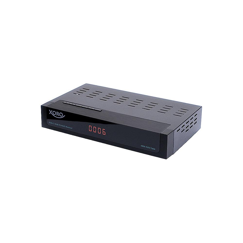 Xoro HRM 7670 TWIN DVB-C/T2HD Combo-Receiver PVR USB HDMI LAN, Xoro, HRM, 7670, TWIN, DVB-C/T2HD, Combo-Receiver, PVR, USB, HDMI, LAN