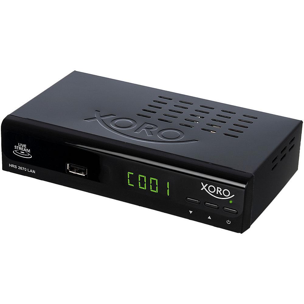 Xoro HRS 2670 LAN DVB-S-Receiver HDMI SAT>IP SPDIF, Xoro, HRS, 2670, LAN, DVB-S-Receiver, HDMI, SAT>IP, SPDIF