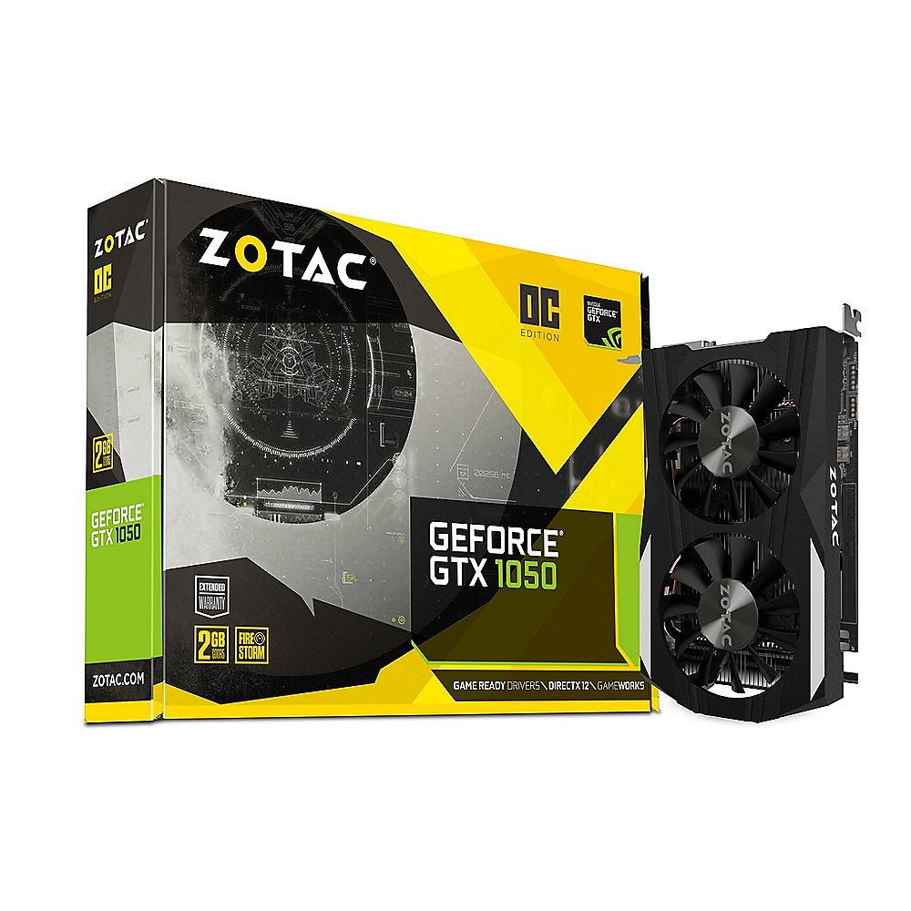 Zotac GeForce GTX 1050 OC 2GB GDDR5 Grafikkarte DVI/HDMI/DP, Zotac, GeForce, GTX, 1050, OC, 2GB, GDDR5, Grafikkarte, DVI/HDMI/DP