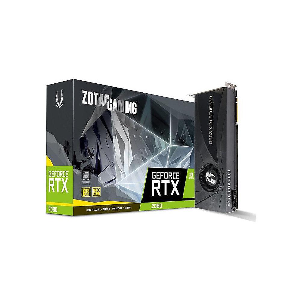 Zotac GeForce RTX 2080 Blower 8 GB GDDR6 Grafikkarte 3xDP/HDMI/USB-C, Zotac, GeForce, RTX, 2080, Blower, 8, GB, GDDR6, Grafikkarte, 3xDP/HDMI/USB-C