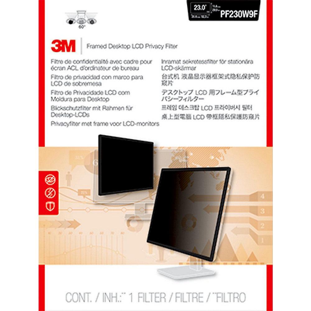 3M PF230W9F Blickschutzfilter mit Rahmen für 23 Zoll (58,42cm) 16:9 98044064339