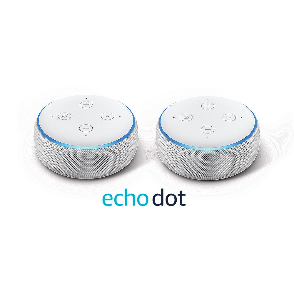Amazon Echo Dot (3. Generation) - Doppelpack - Sandstein Stoff
