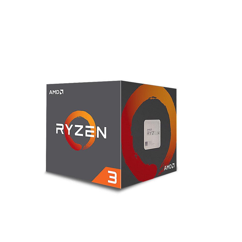 AMD Ryzen R3 1200 (4x 3,1/3,4 GHz) MB Sockel AM4 CPU mit Wraith Stealth Kühler