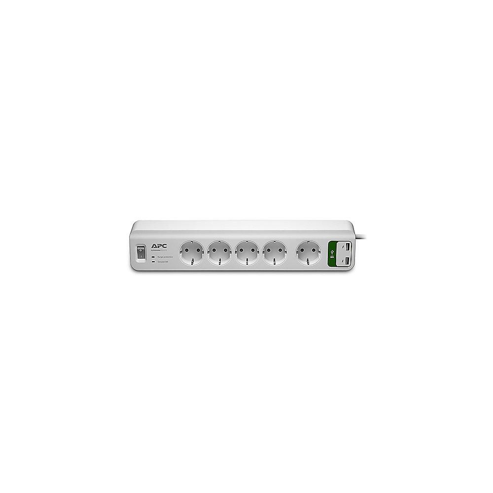 APC SurgeArrest Essential 5-fach 2x USB (PM5U-GR) Überspannungsschutz