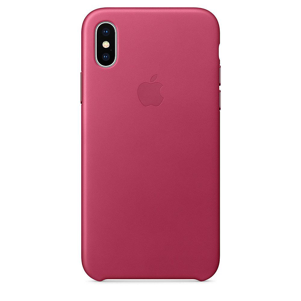 Apple Original iPhone X Leder Case-Fuchsienpink