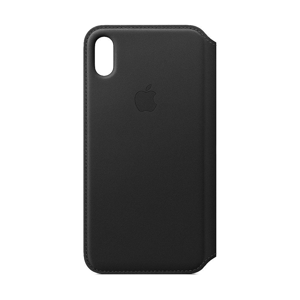 Apple Original iPhone XS Max Leder Folio Case-Schwarz