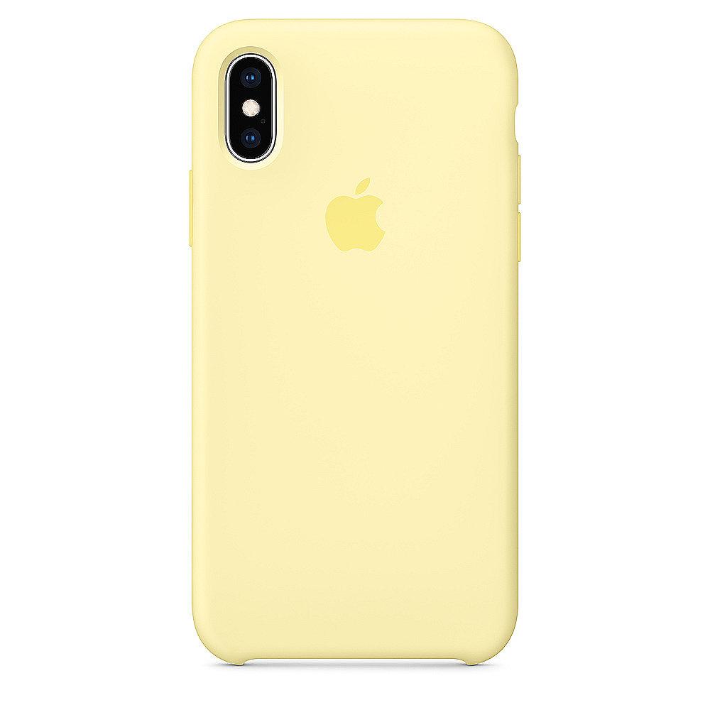 Apple Original iPhone XS Silikon Case-Samtgelb